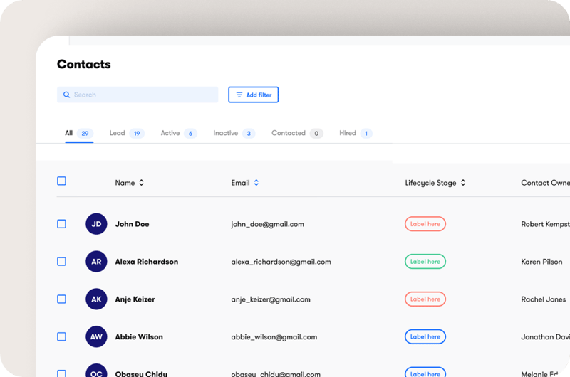 CRM preview card