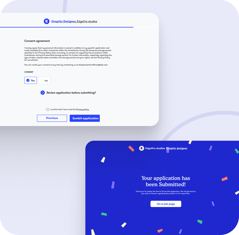 Seamless application forms designed for the candidate