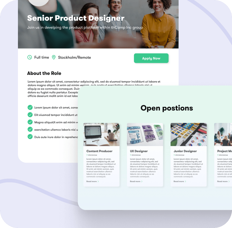 Fully branded career pages